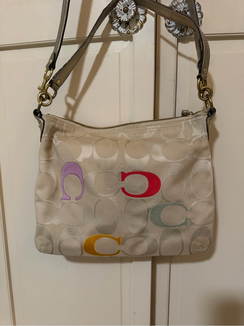 Coach Crossbody Shoulder Bag with Multicolor Accents - Picture 2 of 4